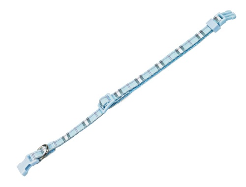 Halsband Tartan hellblau L: 13-20 cm, B: 10 mm